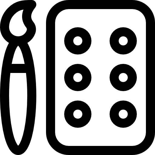 ペイントパレット Basic Rounded Lineal icon
