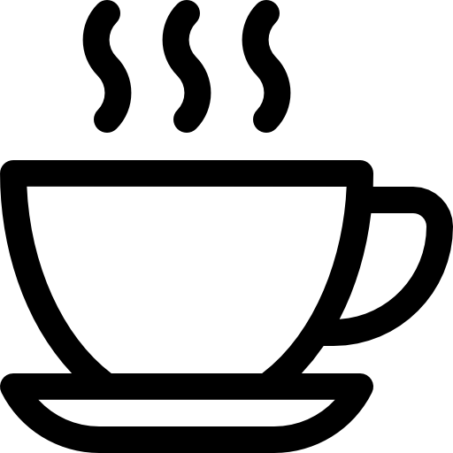 koffiekop Basic Rounded Lineal icoon