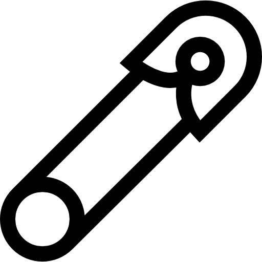 veiligheidsspeld Basic Straight Lineal icoon