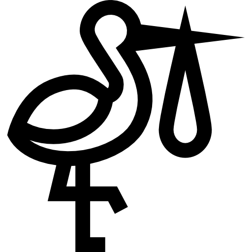 コウノトリ Basic Straight Lineal icon