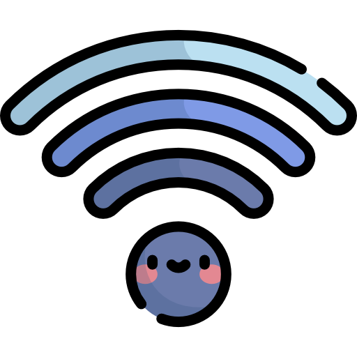 wi-fi Kawaii Lineal color Ícone