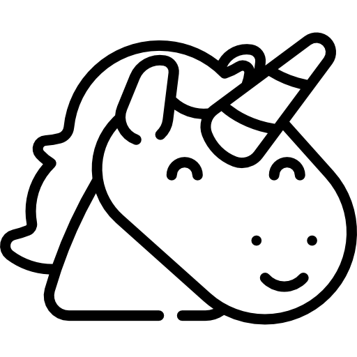Единорог Kawaii Lineal иконка