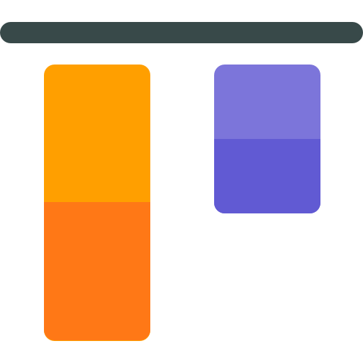 Object alignment Basic Rounded Flat icon