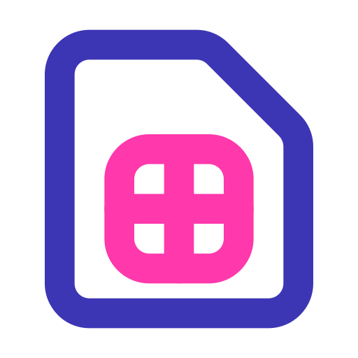carta sim Generic color outline icona