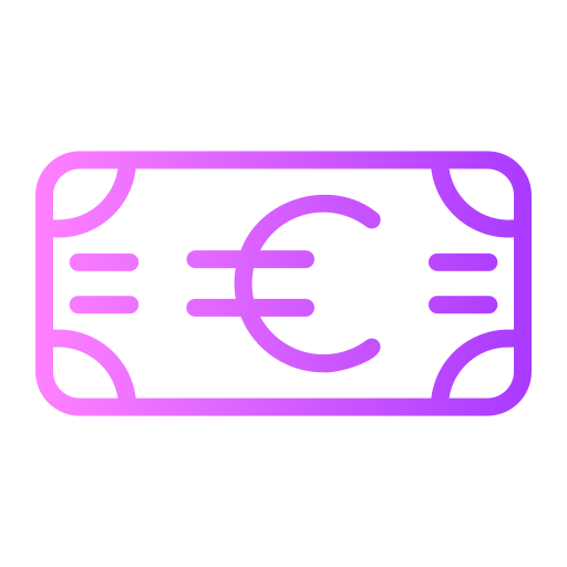 euro Generic gradient outline Icône