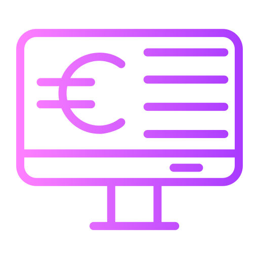 pieniądze w internecie Generic gradient outline ikona