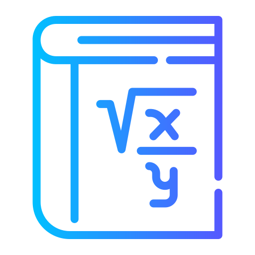 wiskundeboek Generic gradient outline icoon