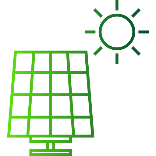 energía solar Generic gradient outline icono