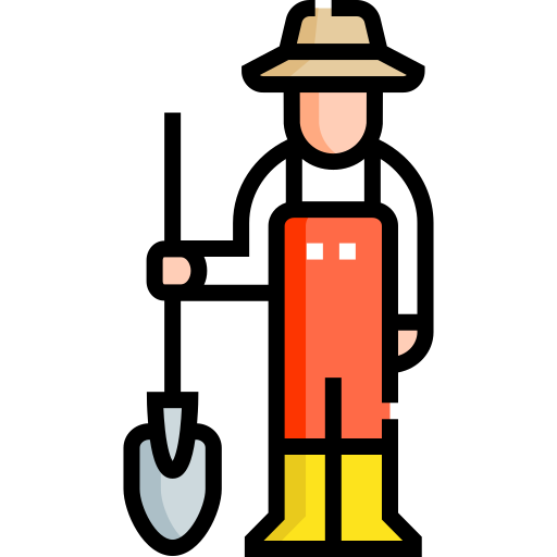 농부 Detailed Straight Lineal color icon