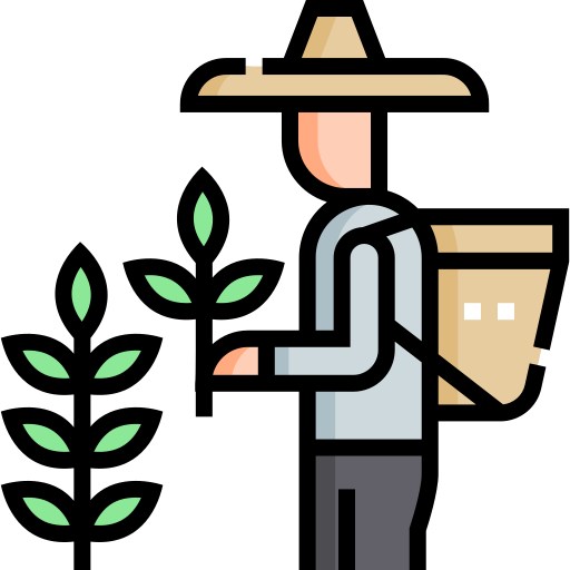 농부 Detailed Straight Lineal color icon