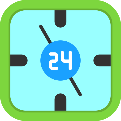 24 hour Generic color fill icon