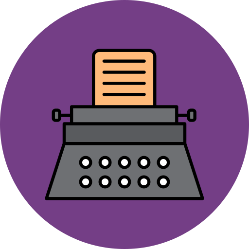 máquina de escribir Generic color lineal-color icono