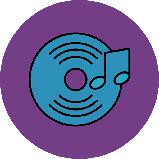 Vinyl record Generic color lineal-color icon