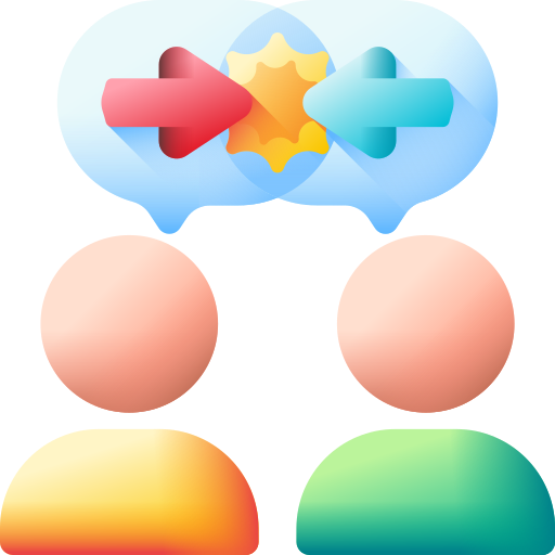 oposición 3D Color icono