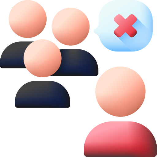 Discrimination 3D Color icon