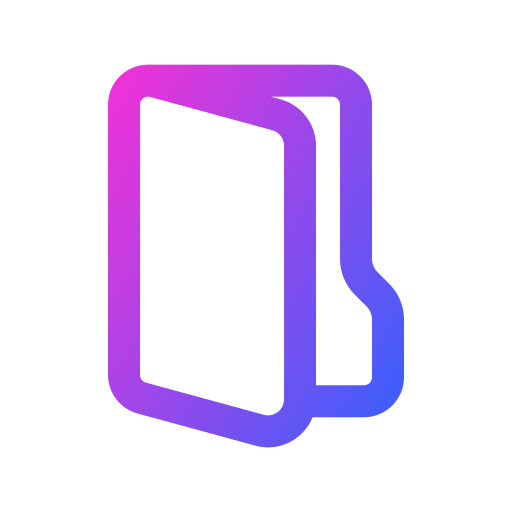 Open Folder Generic gradient outline icon