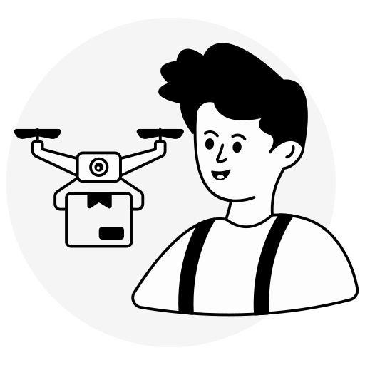 Drone delivery Generic color lineal-color icon