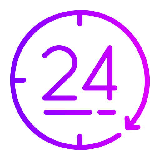24 hours Generic gradient outline icon