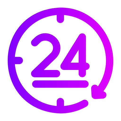 24 hours Generic gradient fill icon