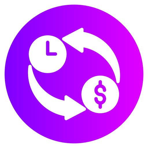 Время - деньги Generic gradient fill иконка