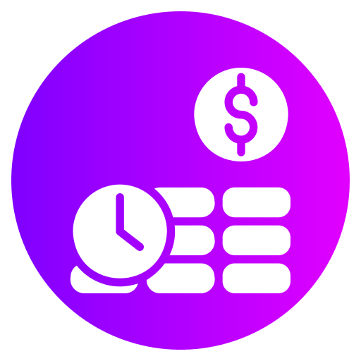 Время - деньги Generic gradient fill иконка