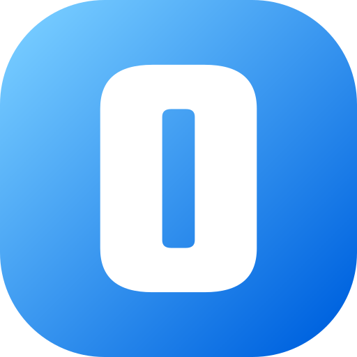 Letter o Generic gradient fill icon