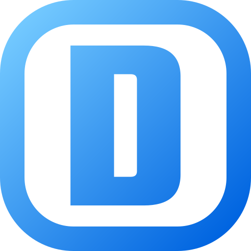 Letter D Generic gradient fill icon