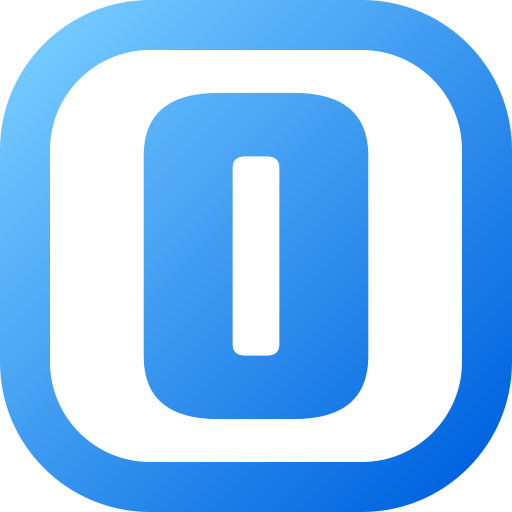 Letter o Generic gradient fill icon