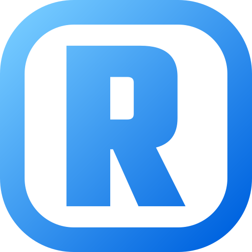 litera r Generic gradient fill ikona