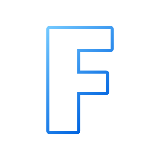 Буква f Generic gradient outline иконка