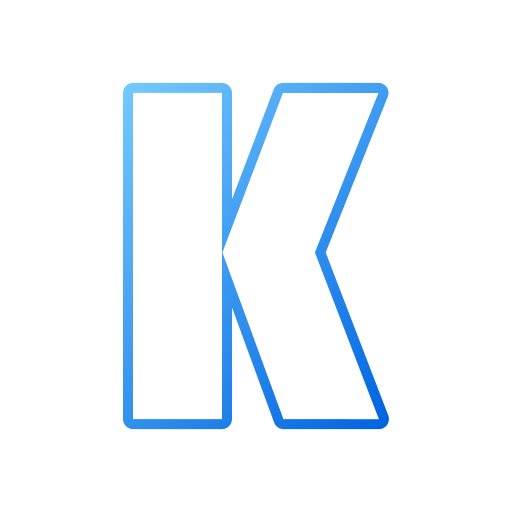 litera k Generic gradient outline ikona