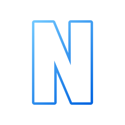 buchstabe n. Generic gradient outline icon