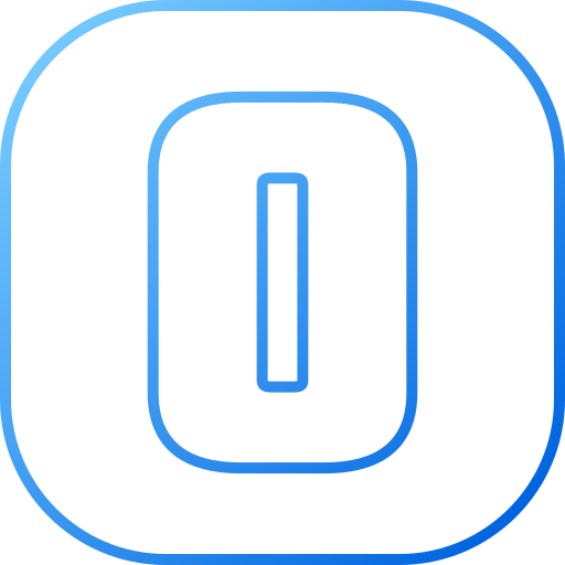 buchstabe o Generic gradient outline icon