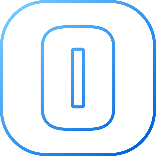 문자 o Generic gradient outline icon