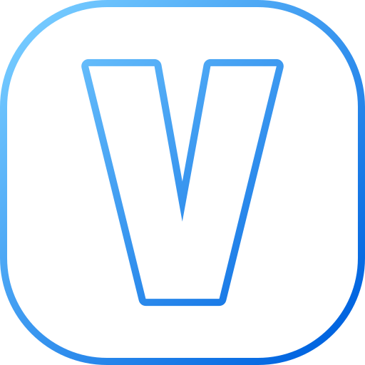 Letter V Generic gradient outline icon