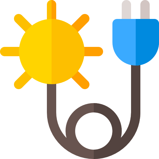 wtyczka solarna Basic Rounded Flat ikona