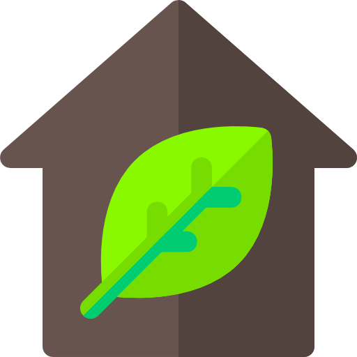 Green home Basic Rounded Flat icon