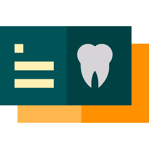 diente Basic Straight Flat icono