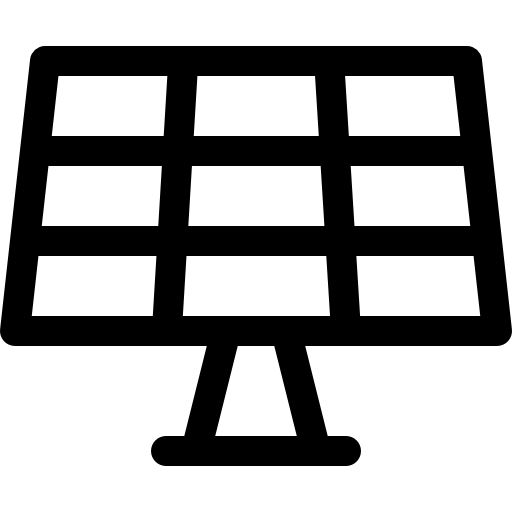 태양 전지 패널 Basic Rounded Lineal icon