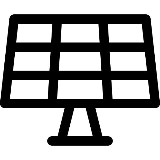 Solar panel Basic Rounded Lineal icon