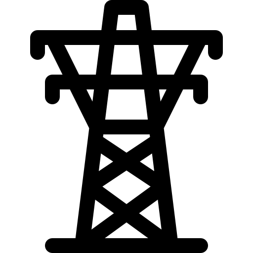 電気塔 Basic Rounded Lineal icon