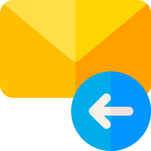 correo Basic Rounded Flat icono