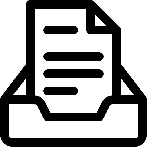 postvak uit Basic Rounded Lineal icoon