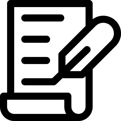 pluma de la pluma Basic Rounded Lineal icono