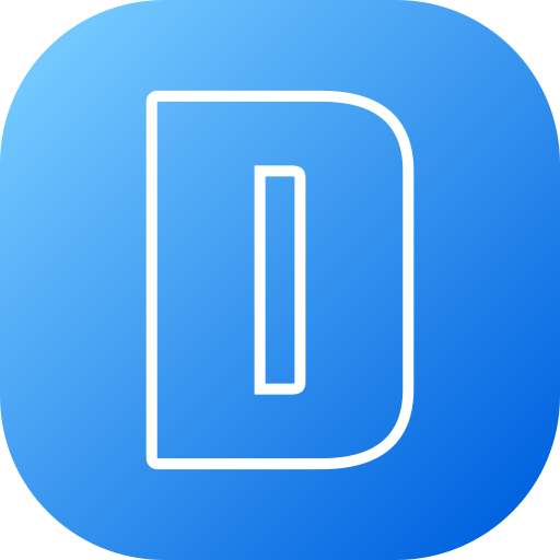 buchstabe d. Generic gradient fill icon