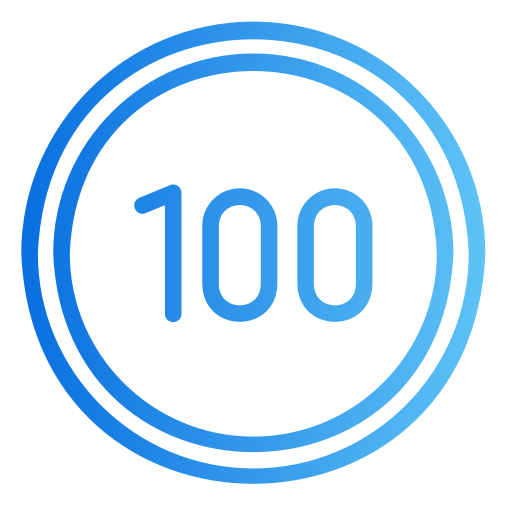 100 Generic gradient outline icon