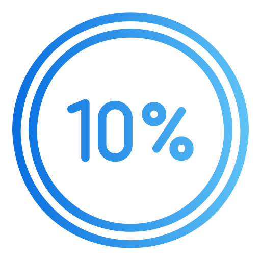 10 por ciento Generic gradient outline icono