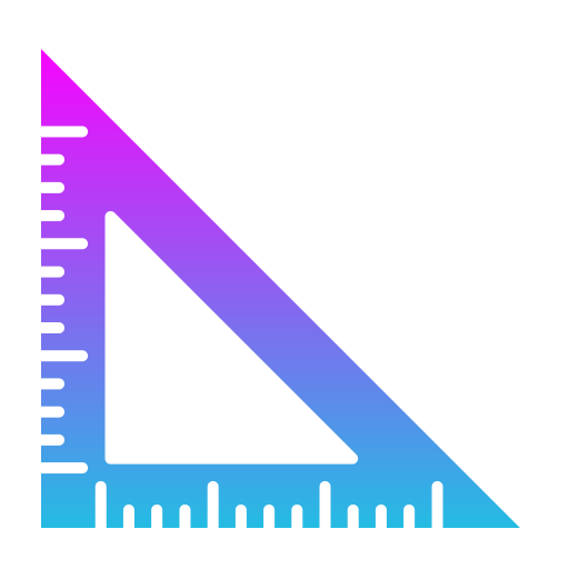 Треугольная линейка Generic gradient fill иконка