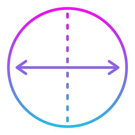 diametro Generic gradient outline icona