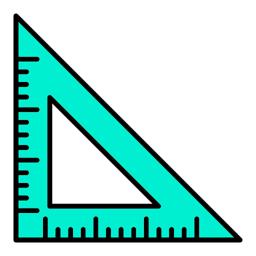 régua triangular Generic color lineal-color Ícone